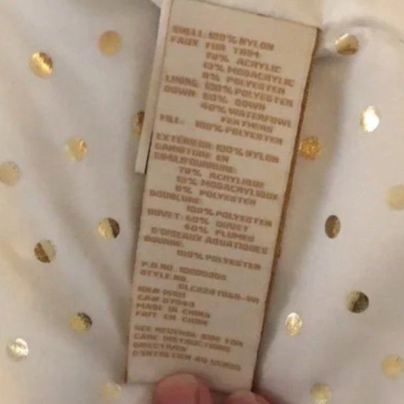 kate spade Faux Fur Trim Hooded Puffer Coat jacket deep navy size xs nwot - Picture 13 of 13